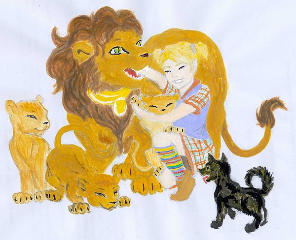 Elli and the lions
